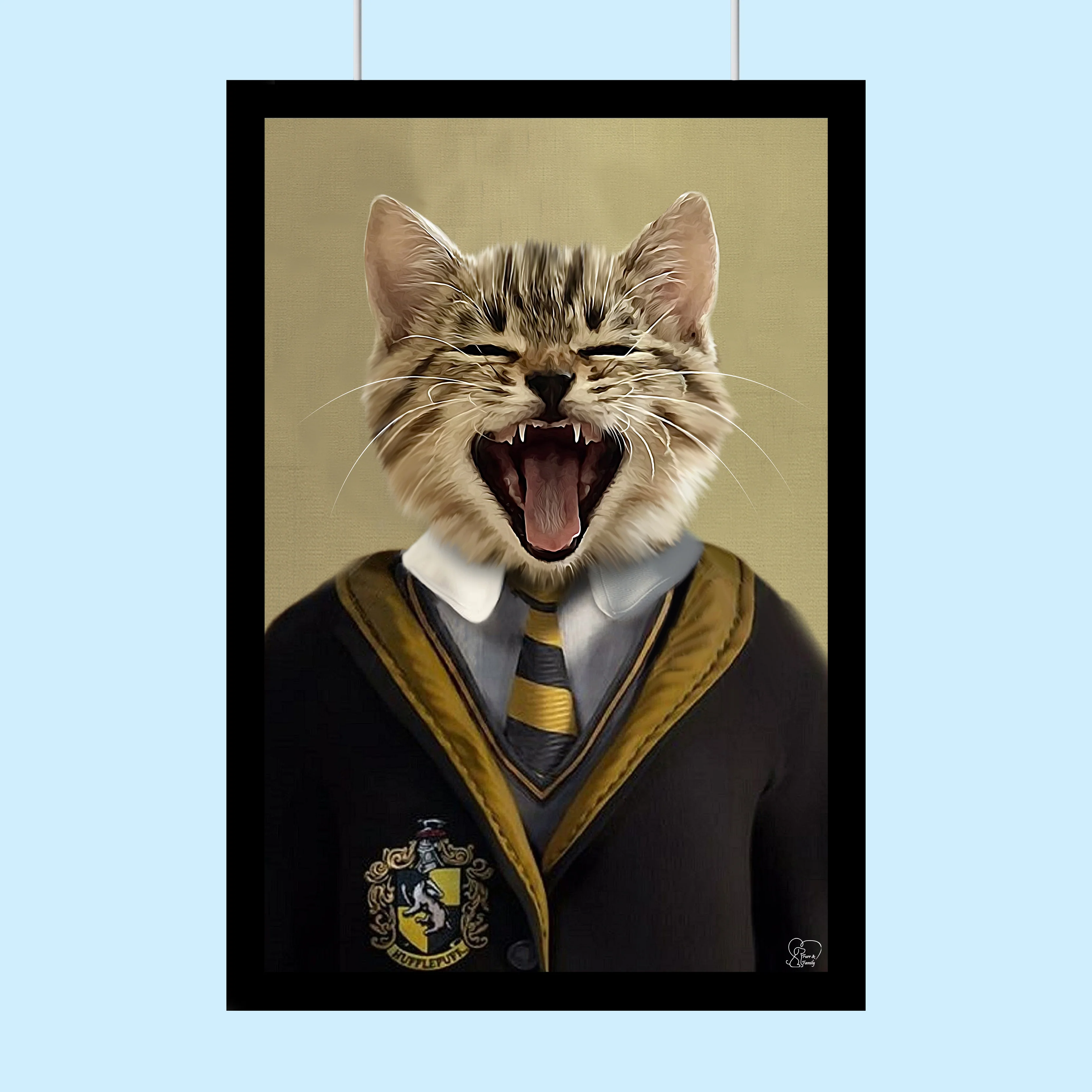 Harry Potter Huffal Puff- Custom Pet Portrait